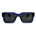 Cartier Statement Rectangular Sunglasses | Bold Blue Acetate & Tortoiseshell Arms | 54-17-145