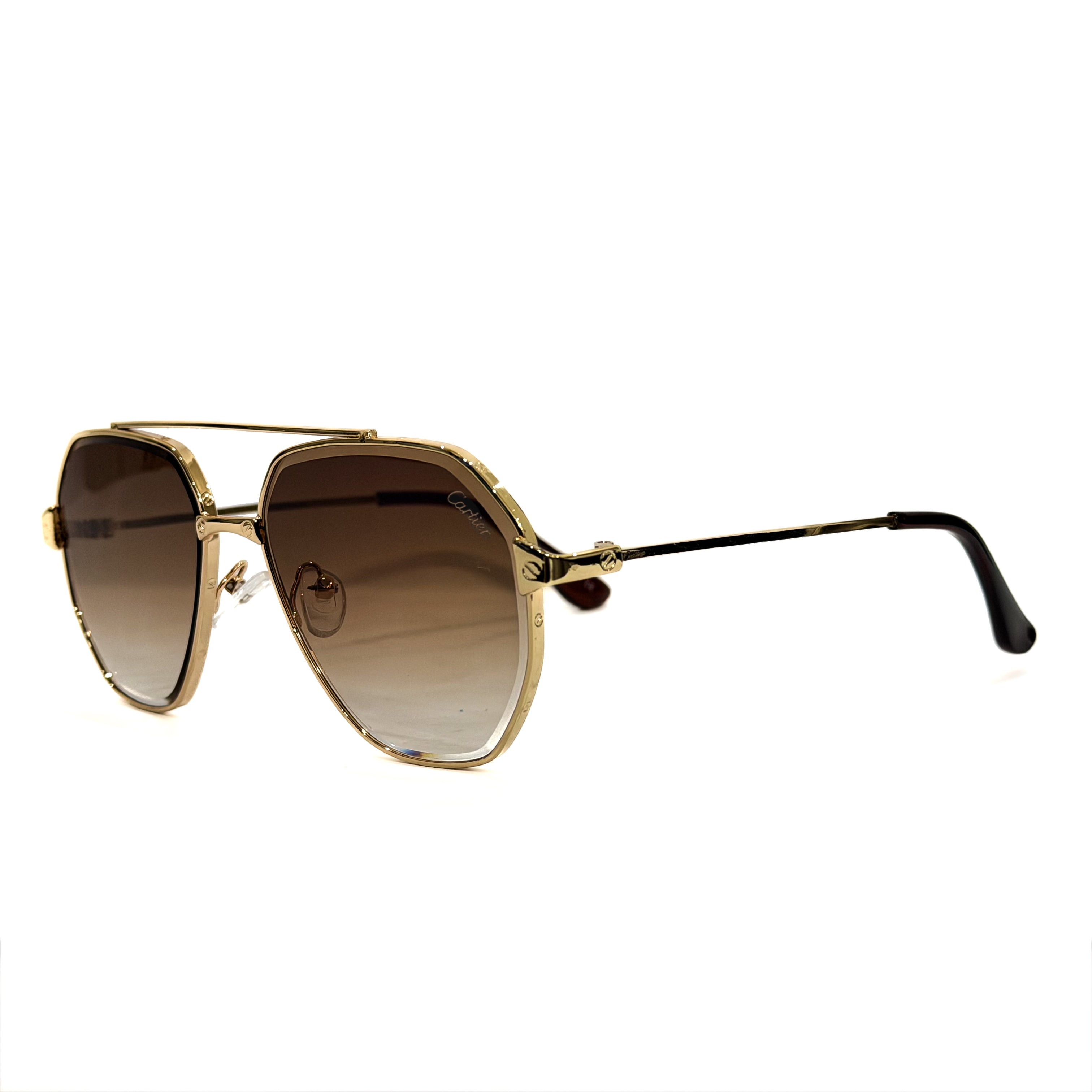Cartier Gold Aviator Sunglasses with Brown Gradient Lenses | Model C-289