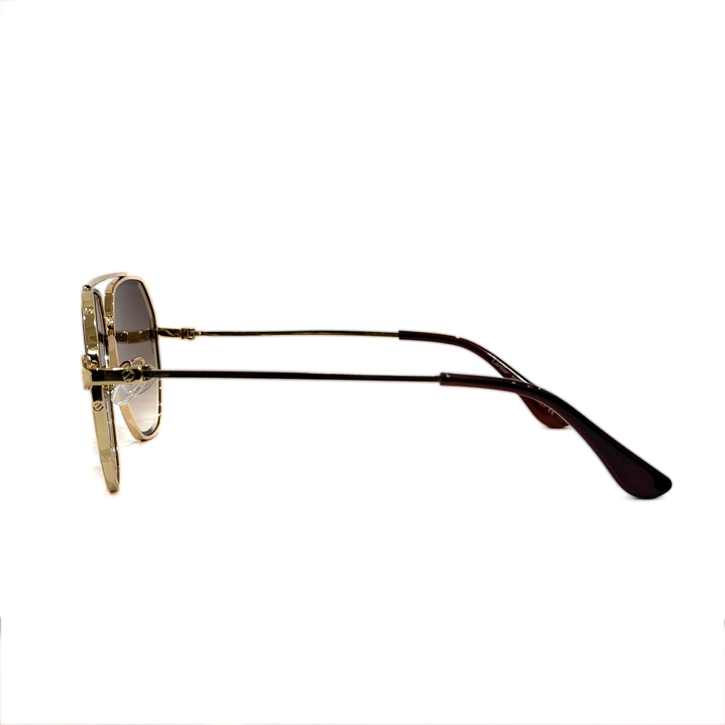 Cartier Gold Aviator Sunglasses with Brown Gradient Lenses | Model C-289